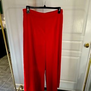 Red wide leg women’s dress pants